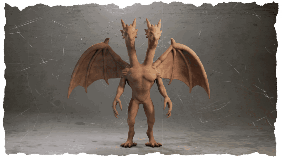 Different creatures assembled from Creature Kitbash parts