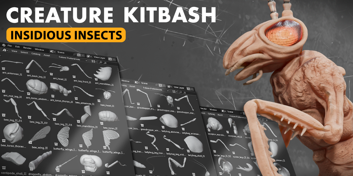 Insidious Insects Creature Kitbash pack