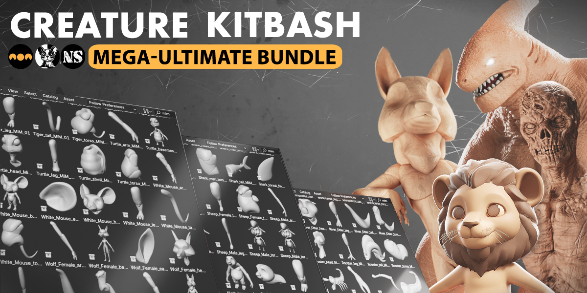 Creature Kitbash Mega-Ultimate Bundle — all seven packs