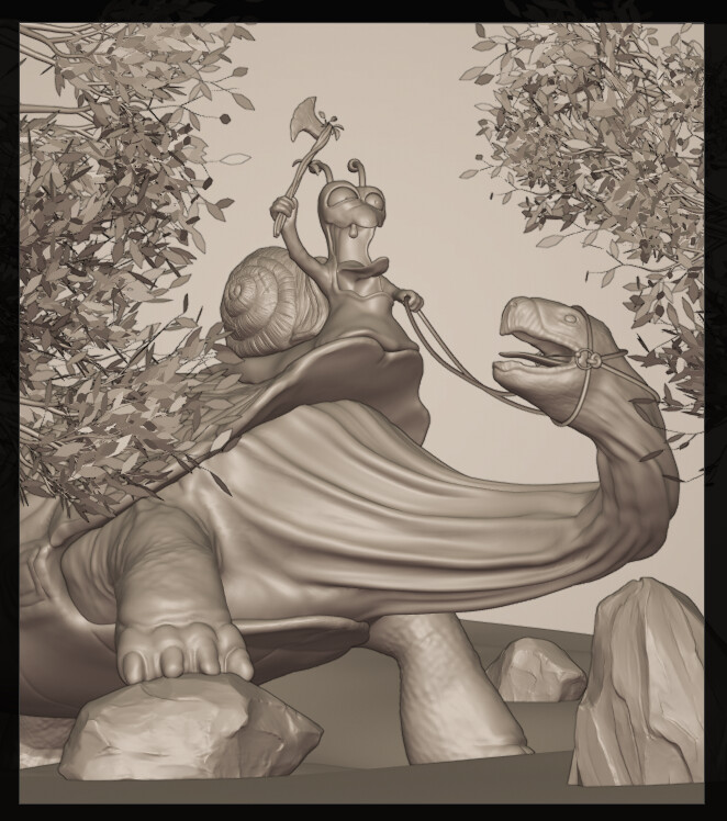 The Noble Stead — Clay render